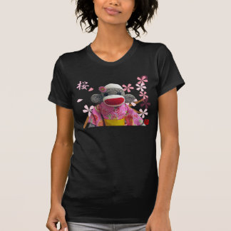 Sakura Sock Monkey Twofer Sheer T-shirt
