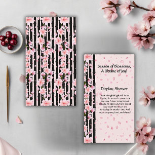 Sakura Spring Cherry Blossoms Baby Shower Enclosure Card