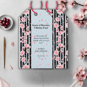 Sakura Spring Cherry Blossoms Baby Shower Gift Tags