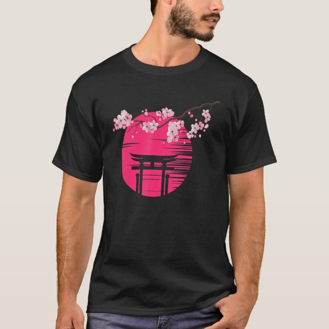 Sakura Spring Flowers Cherry Blossom Tree Japanese T-Shirt (Front)
