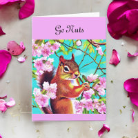 Sakura Squirrel in Cherry Tree Go Nuts Birthday