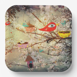 Sakura Teacup Tree Dream Paper Plate