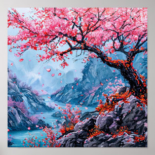 Sakura tree Cherry Blossom Wall Art