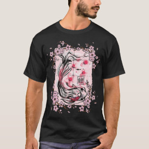 Sakura Tree Koi p Pink Cherry Blossom Flower Tree  T-Shirt