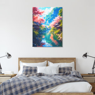 Sakura Utsuru Seiryū  Canvas Print