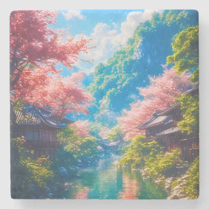 Sakura Utsuru Seiryū  Stone Coaster