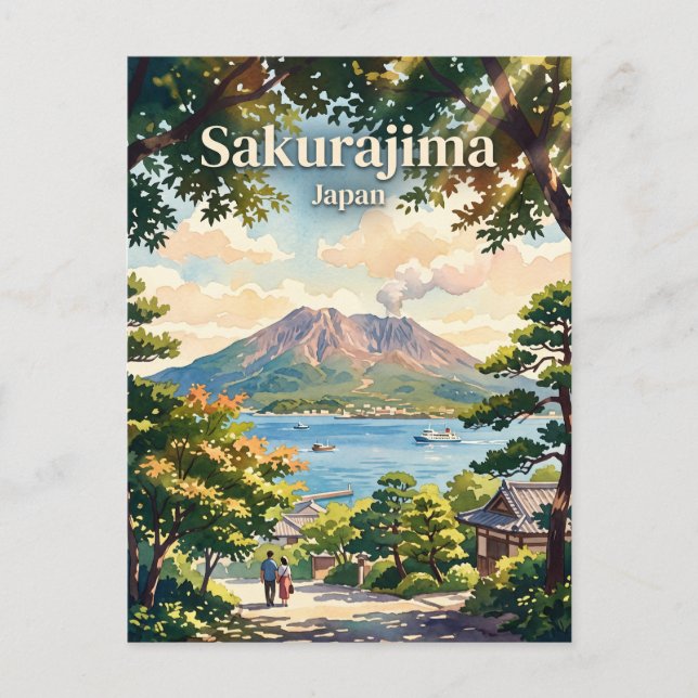 Sakurajima Japan Postcard (Front)
