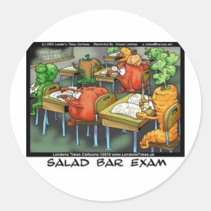 Salad Bar Exam Funny Gifts Tees Mugs & More Classic Round Sticker