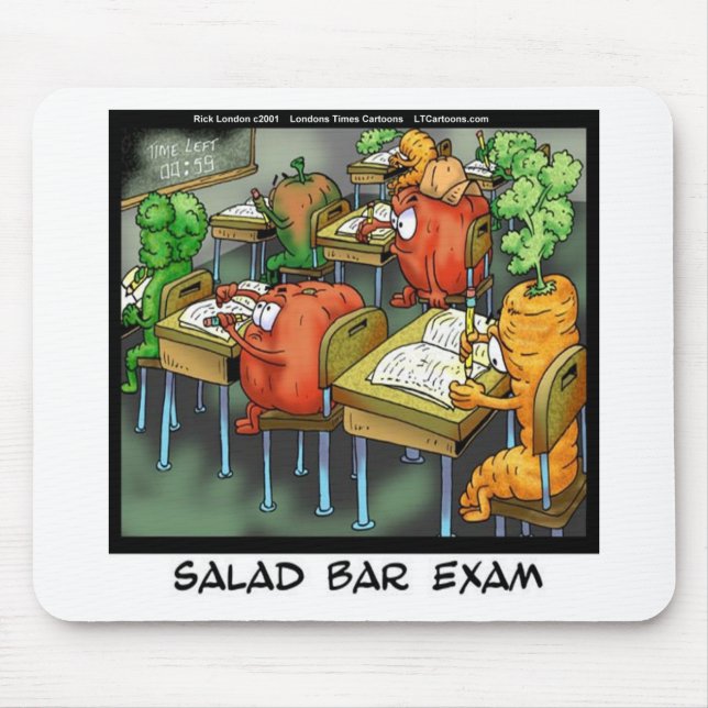 Salad Bar Exam Funny Mouse Pad (Front)
