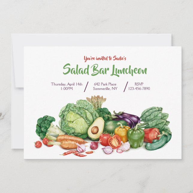 Salad Bar Invitation (Front)