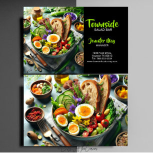 Salad Bar Restaurant Business Card