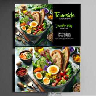Salad Bar Restaurant Business Card