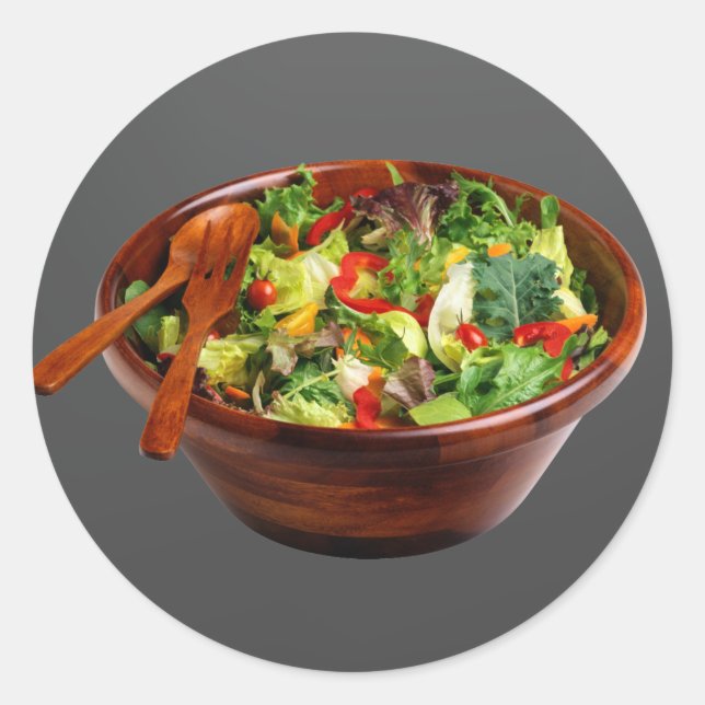 Salad Bowl Classic Round Sticker (Front)