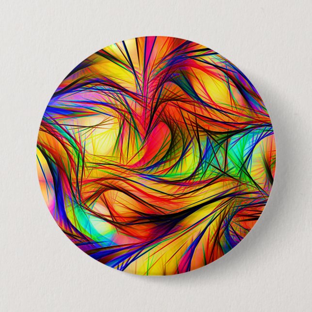 salad color 7.5 cm round badge (Front)