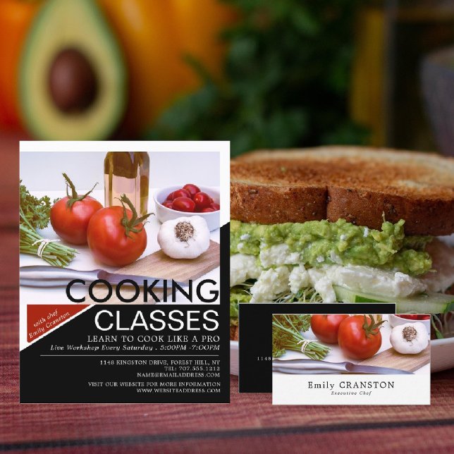 Salad Display, Cooking Classes Advertising Flyer (Creator Uploaded)