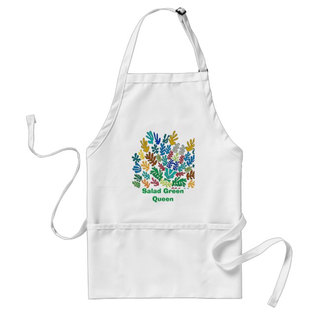 Salad Geen Queen, edit text,  Apron (Front)