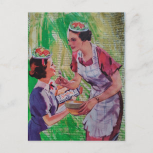 Salad Hats collage Postcard