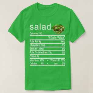 salad Nutrition Facts label T-Shirt