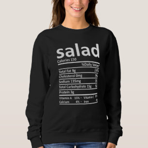 Salad Nutrition Thanksgiving Costume Food Christma Sweatshirt