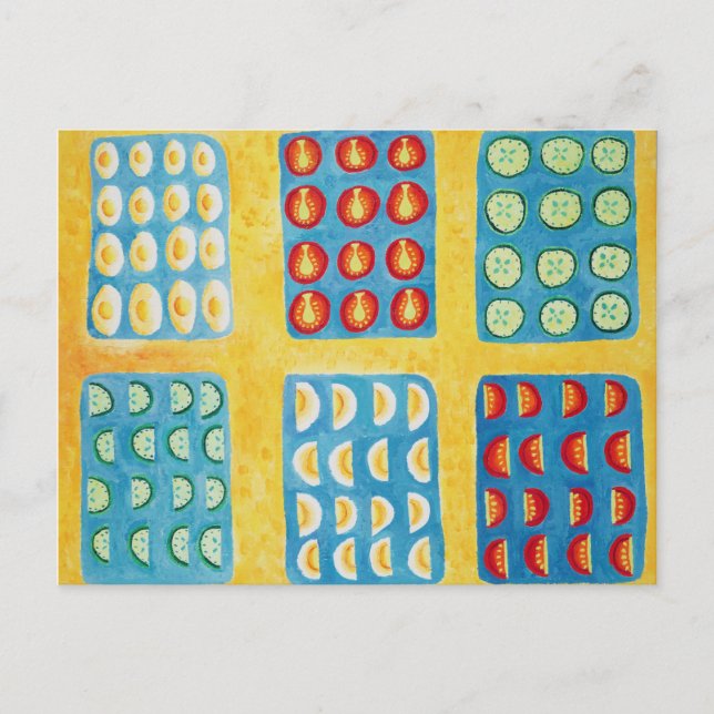 Salad Preparation Painting Postcard (Front)