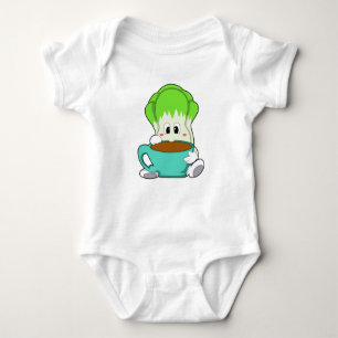 Salad with Cup of Coffee Baby Bodysuit