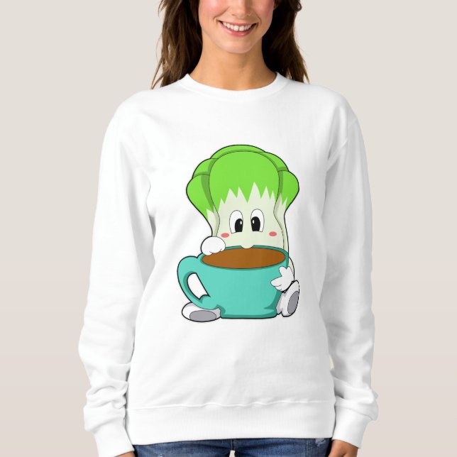 Salad with Cup of Coffee Sweatshirt (Front)