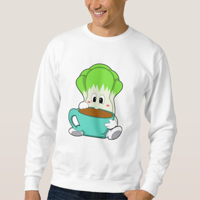 Salad with Cup of Coffee Sweatshirt (Front)