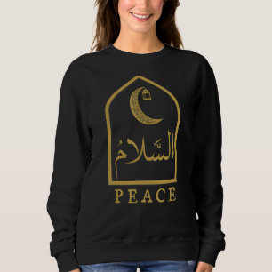 Salam Salaam Peace Arabic Calligraphy Sweatshirt