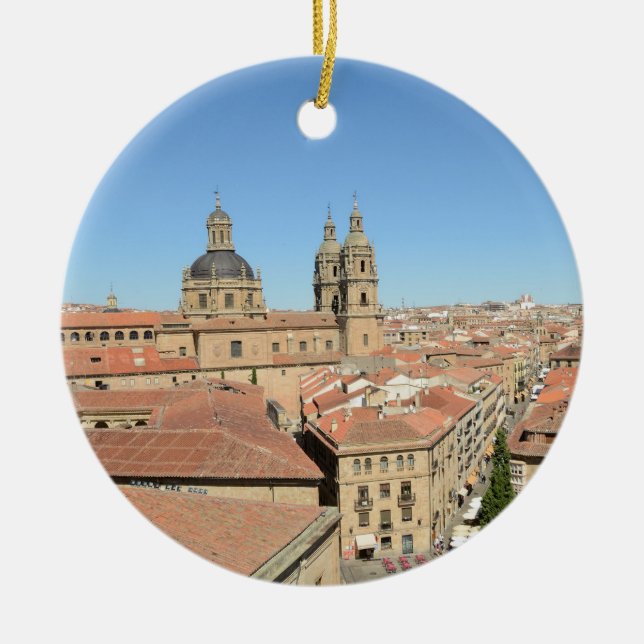 Salamanca, Spain Ceramic Tree Decoration (Front)