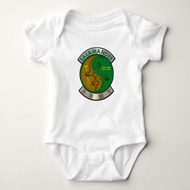 Salamander Army Baby Bodysuit (Front)