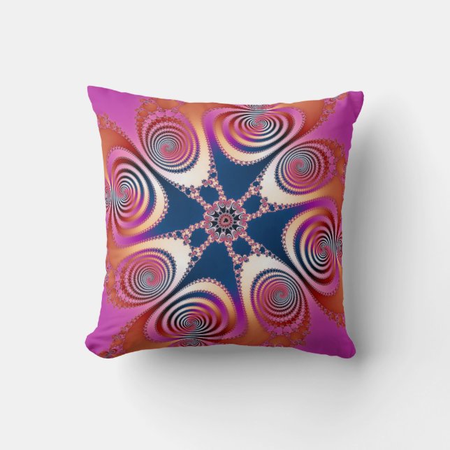Salamander - Fractal Art Cushion (Front)