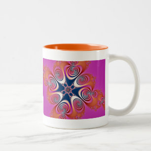 Salamander - Fractal Art Two-Tone Coffee Mug