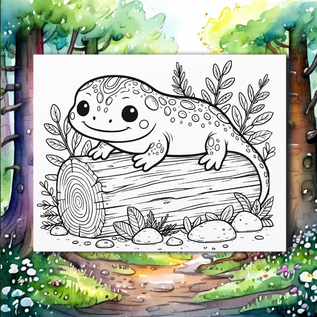 Salamander | Kid's Colouring Page (Creator Uploaded)