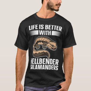 Salamander  With Hellbender Salamander T-Shirt