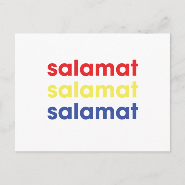 "Salamat" Thank You Postcard (Front)