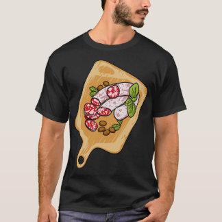 Salami and Olives on Tray Platter T-Shirt