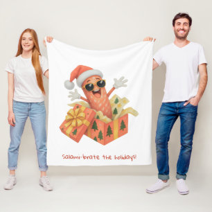 salami-brate the holidays! fleece blanket