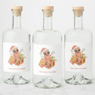 salami-brate the holidays! liquor bottle label