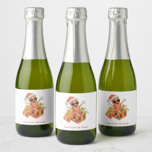 salami-brate the holidays! sparkling wine label