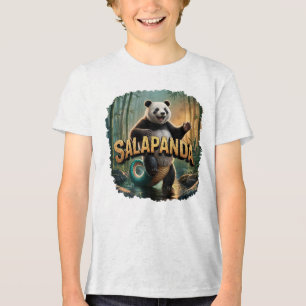 Salapanda Illustration – Salamander Panda Funny Tri-Blend Shirt
