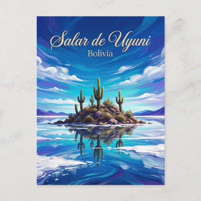 Salar de Uyuni Bolivia Postcard (Front)