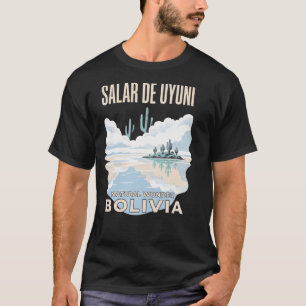Salar de Uyuni Bolivia Vintage Travel Poster Retro T-Shirt