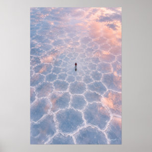 Salar de Uyuni Mirror Salt Flat Aerial Print