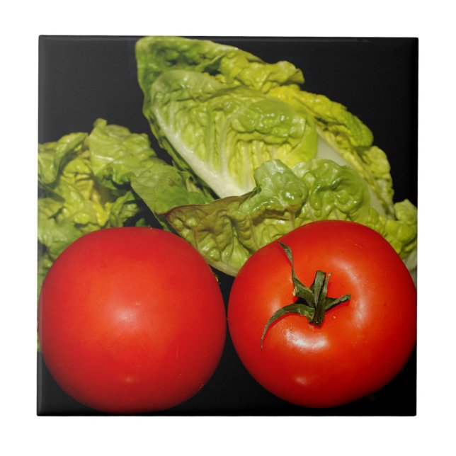 salat, food, fresh, healthy, diet, tomate, organic tile (Front)