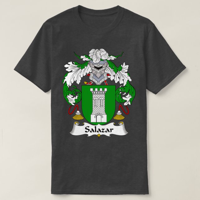 Salazar Coat of Arms Family Crest  T-Shirt (Design Front)