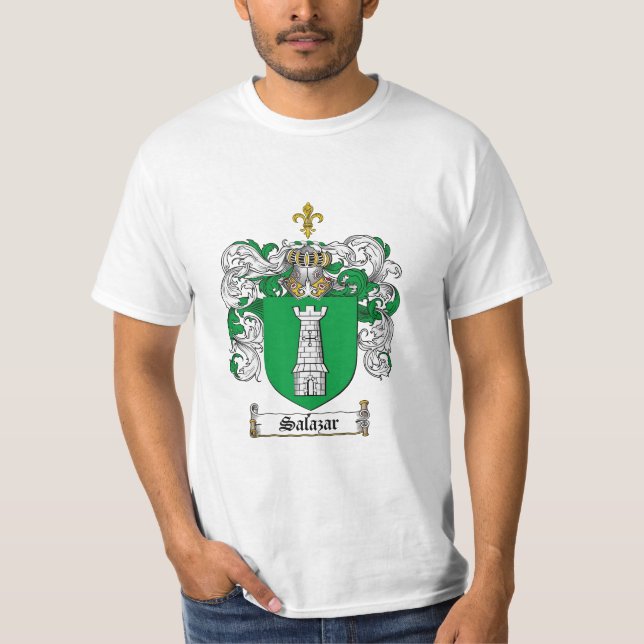 Salazar Family Crest - Salazar Coat of Arms T-Shirt (Front)