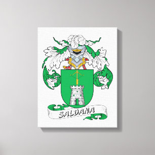 Saldana Family Crest Canvas Print