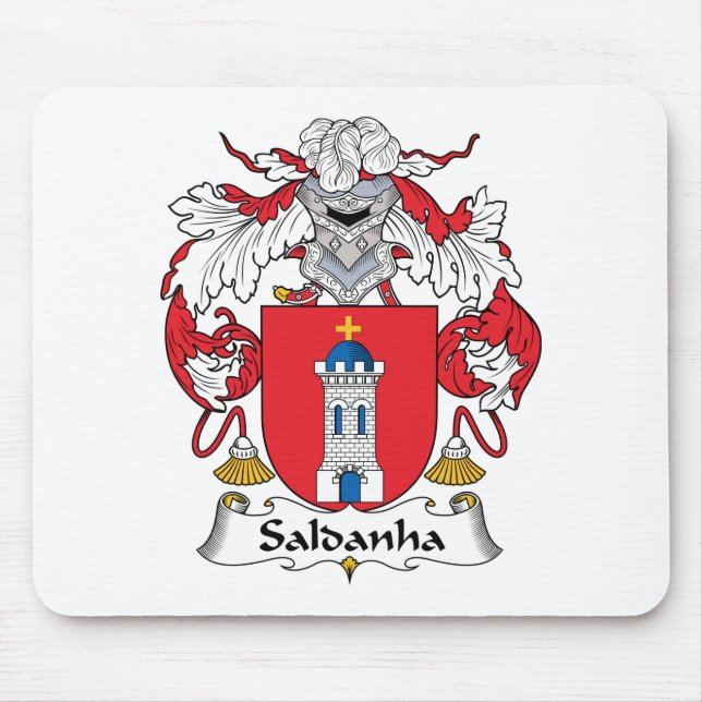 Saldanha Family Crest Mouse Pad (Front)