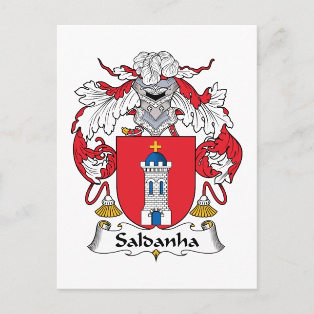 Saldanha Family Crest Postcard (Front)