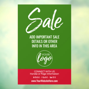 Sale Advertisement with Logo and Store Details